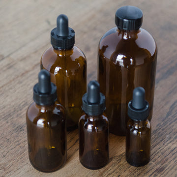 Amber Apothecary Bottles