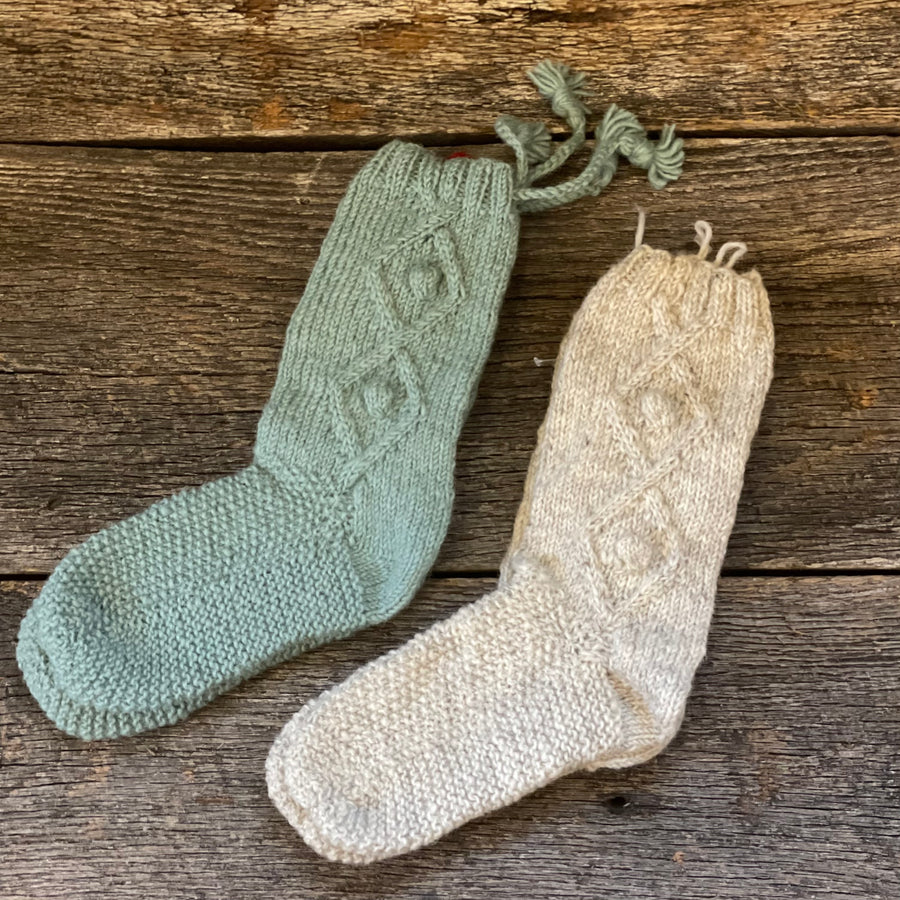 Wool Hand Knitted Socks