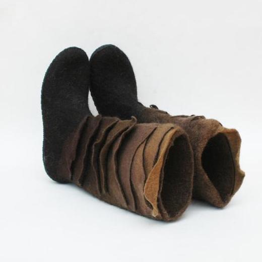 Women's Felted boots made from organic wool- perfect year round!