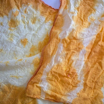 Turmeric Dyed Dish Towel- Mustard Yellow Color