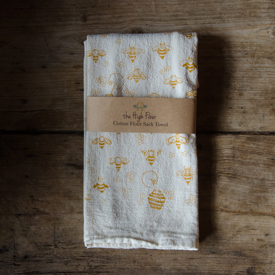 Flour Sack Towels, Handprinted